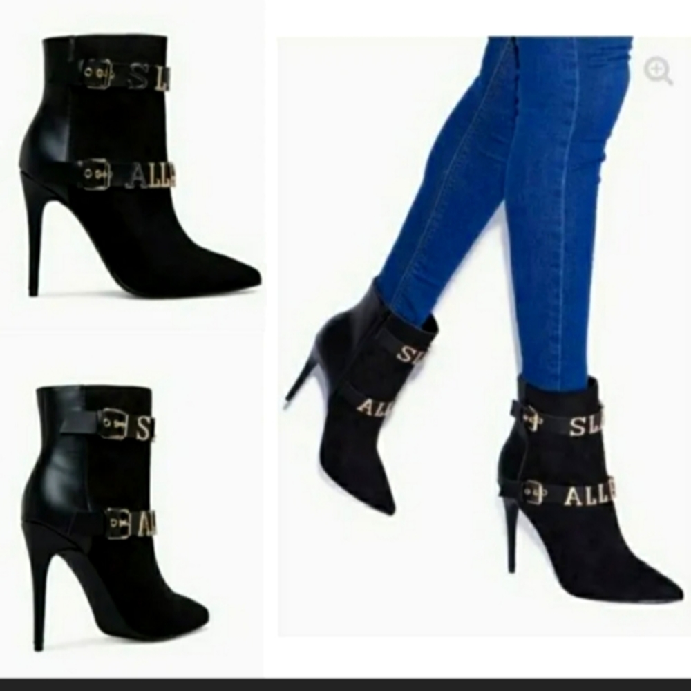 SLAY ALL DAY heeled booties